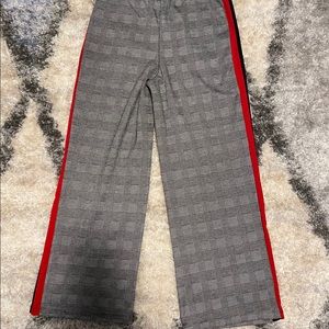 Black & red stripped pants